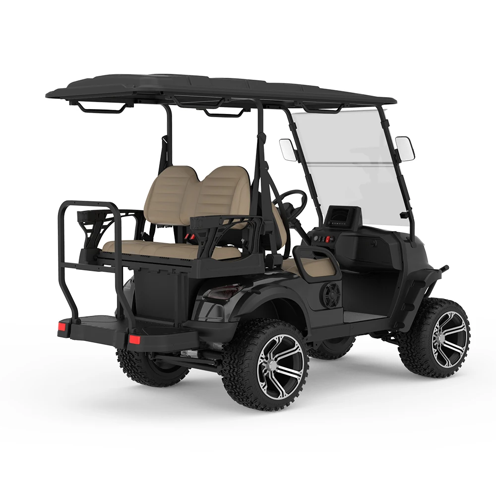 China Top Quality New Design 4 Wheel 72V Lithium Battery High Classic Golf Carts Sightseeing Vehicle Electric Golf Cart For Sale