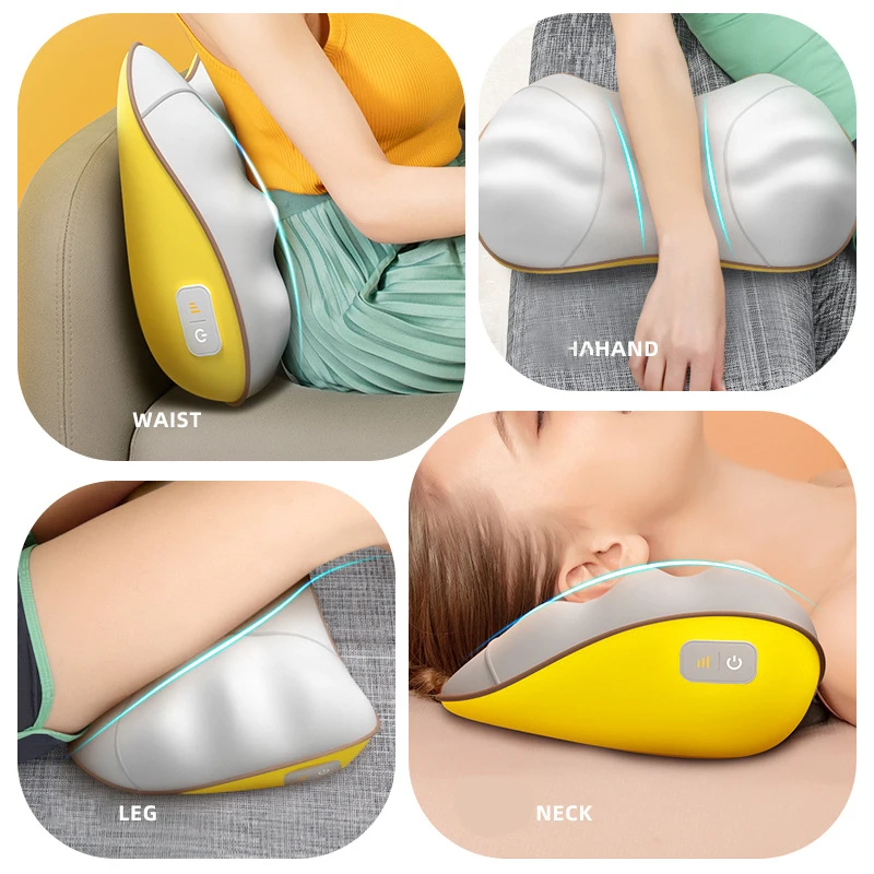 2022 Hot Selling Amazon Rechargeable The Curve Design 3D Kneading 8 Massage Head 3 Model Neck And Back Massager