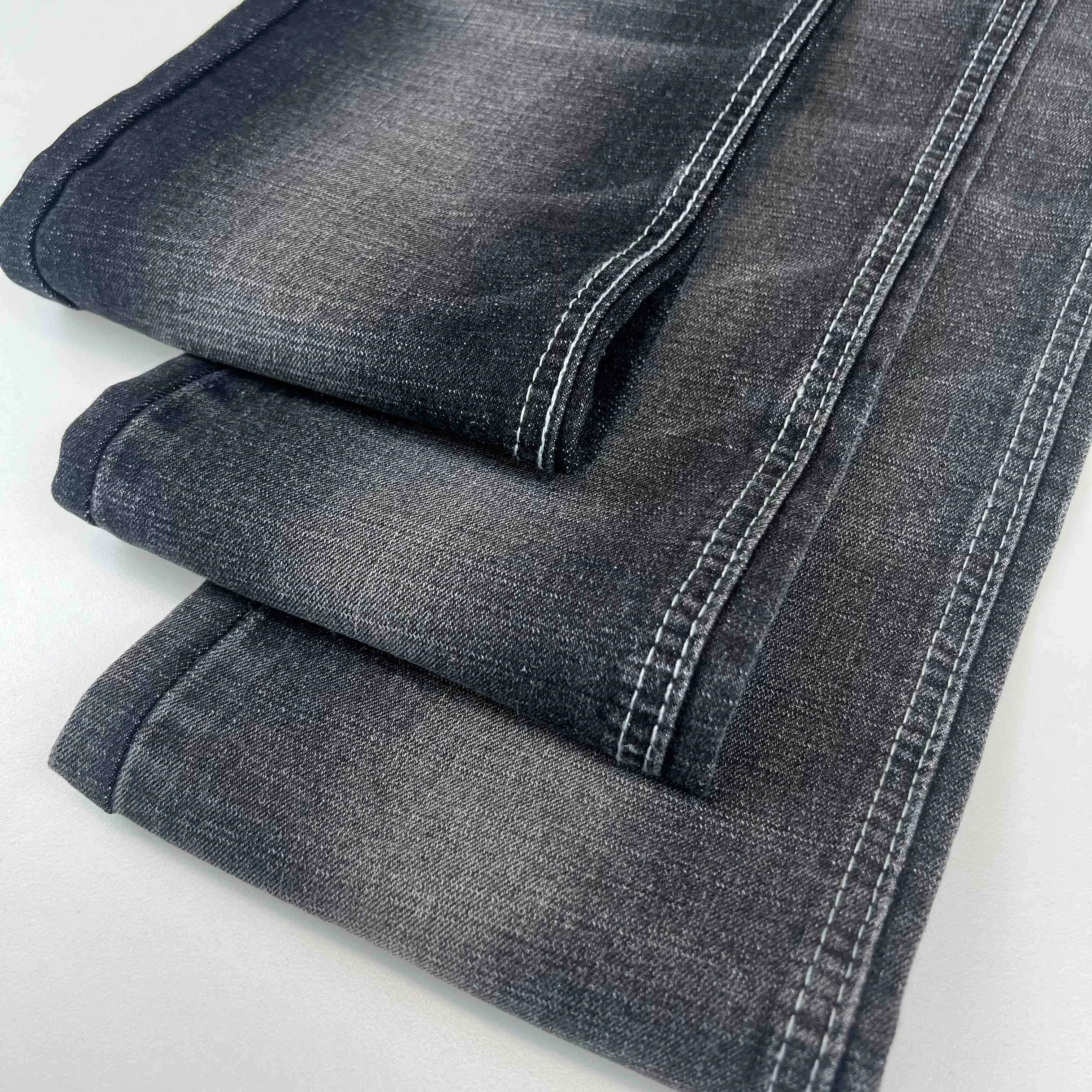 Heavy Weight of Cheaper Jeans Fabric With Crosshatch Denim Stock Lot for India Market Jean Samples