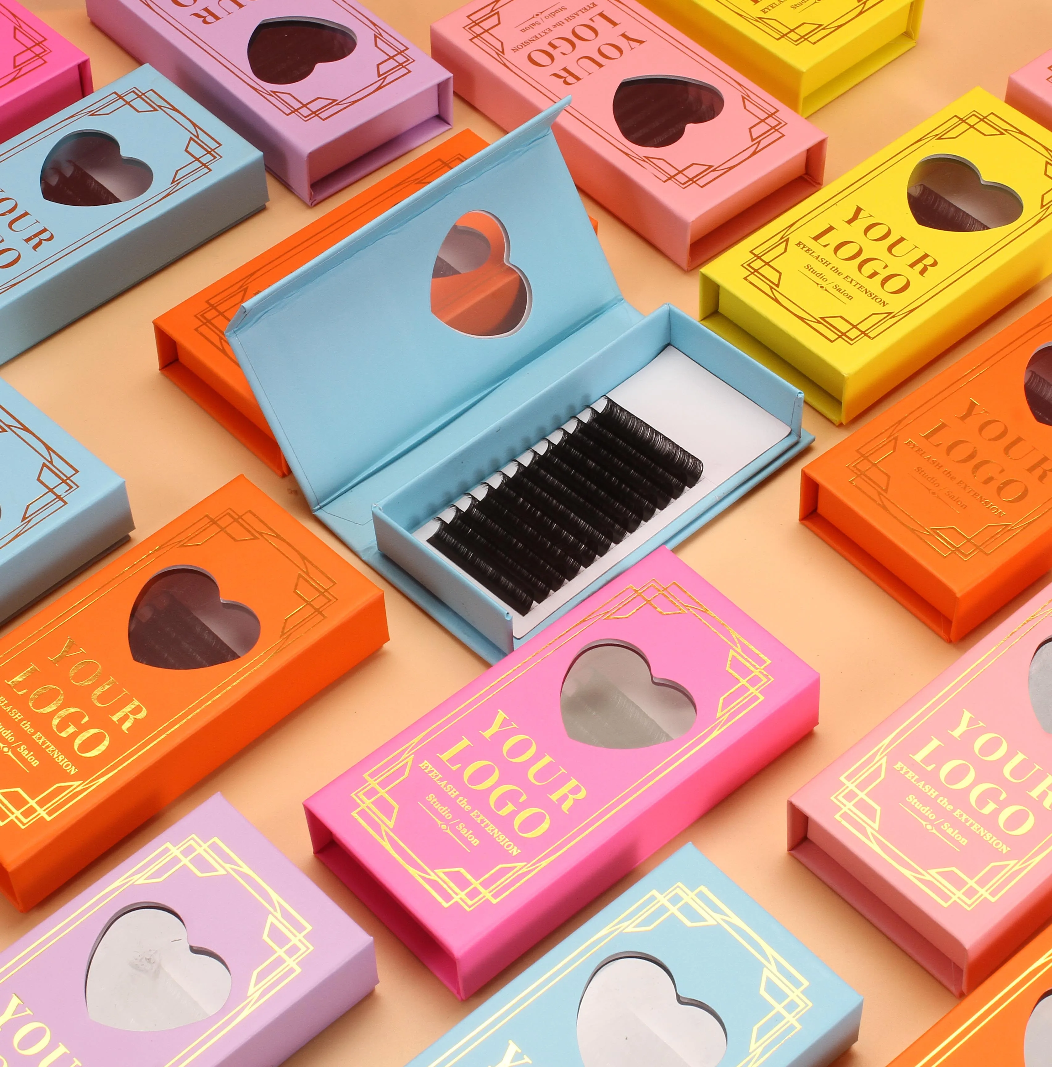 Professional manufacturer cashmere lash extensions easy fan siberian volume jet black matte eyelash extensions