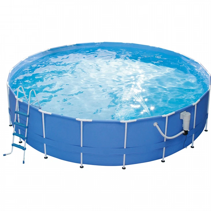 Above ground frame rectangular outdoor family swimming pool