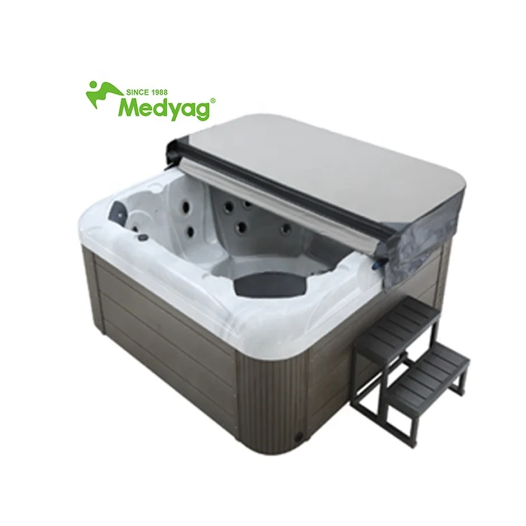 Medyag Spa Acrylic Square Standard Hot Tub 40Jets 2m 6-person Massage Bathtubs Backyard Garden Aurora Pools