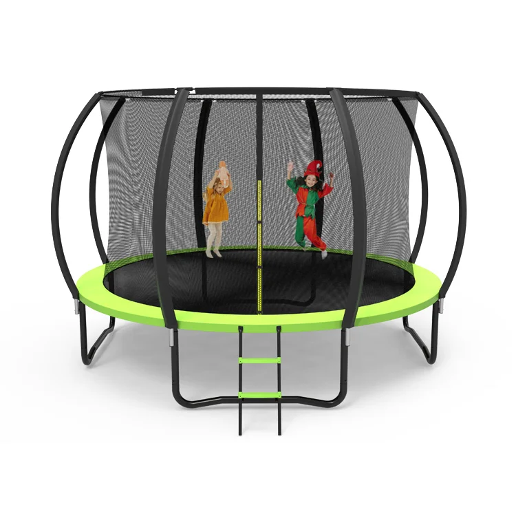 Zoshine High Sales 6/8/10/12/14/15/16FT Outdoor Trampoline Family Yard Big Kids Trampoline Jumping Bed  With Net