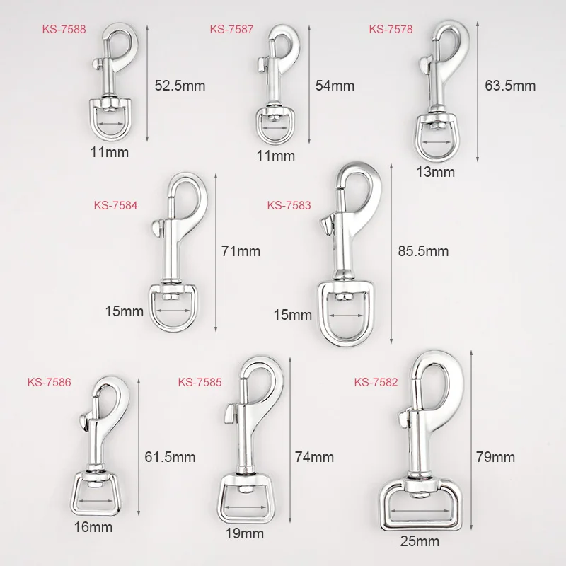 Wholesale Heavy Duty Strong Dog Leash Snap Hook 3/5 Inch Metal Dog Collar Clasp 15mm Dog Leash Hook Swivel Snap Clasp