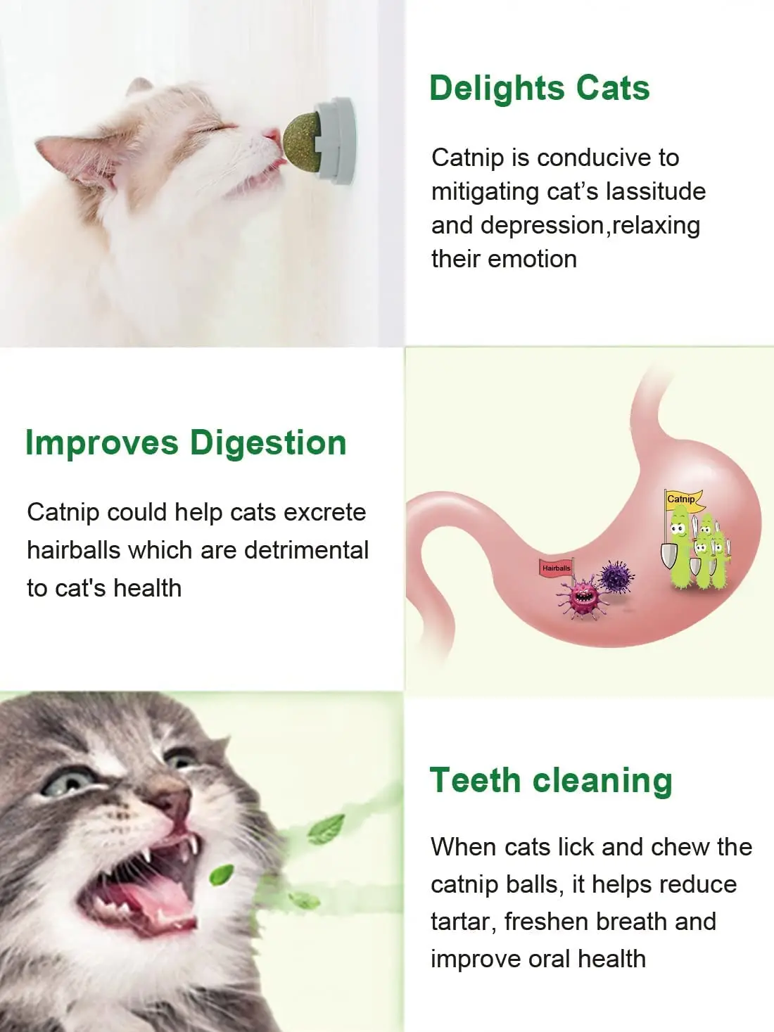 Contain catnip snack lollipop cat toys interactive ball catnip sucker wall ball cat toy with catnip mint