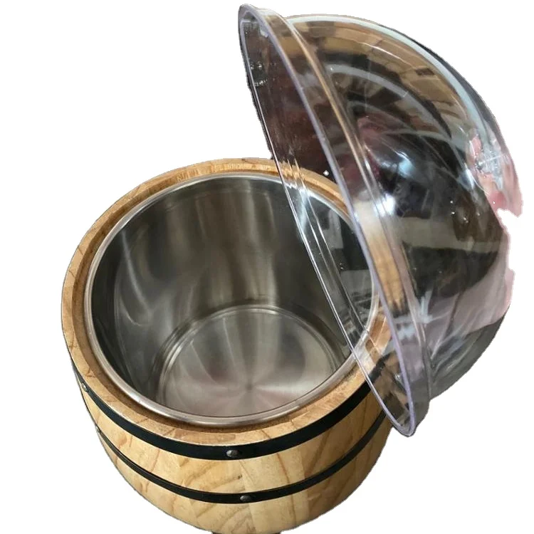 Supermarket wood stainless steel grain barrel for sale