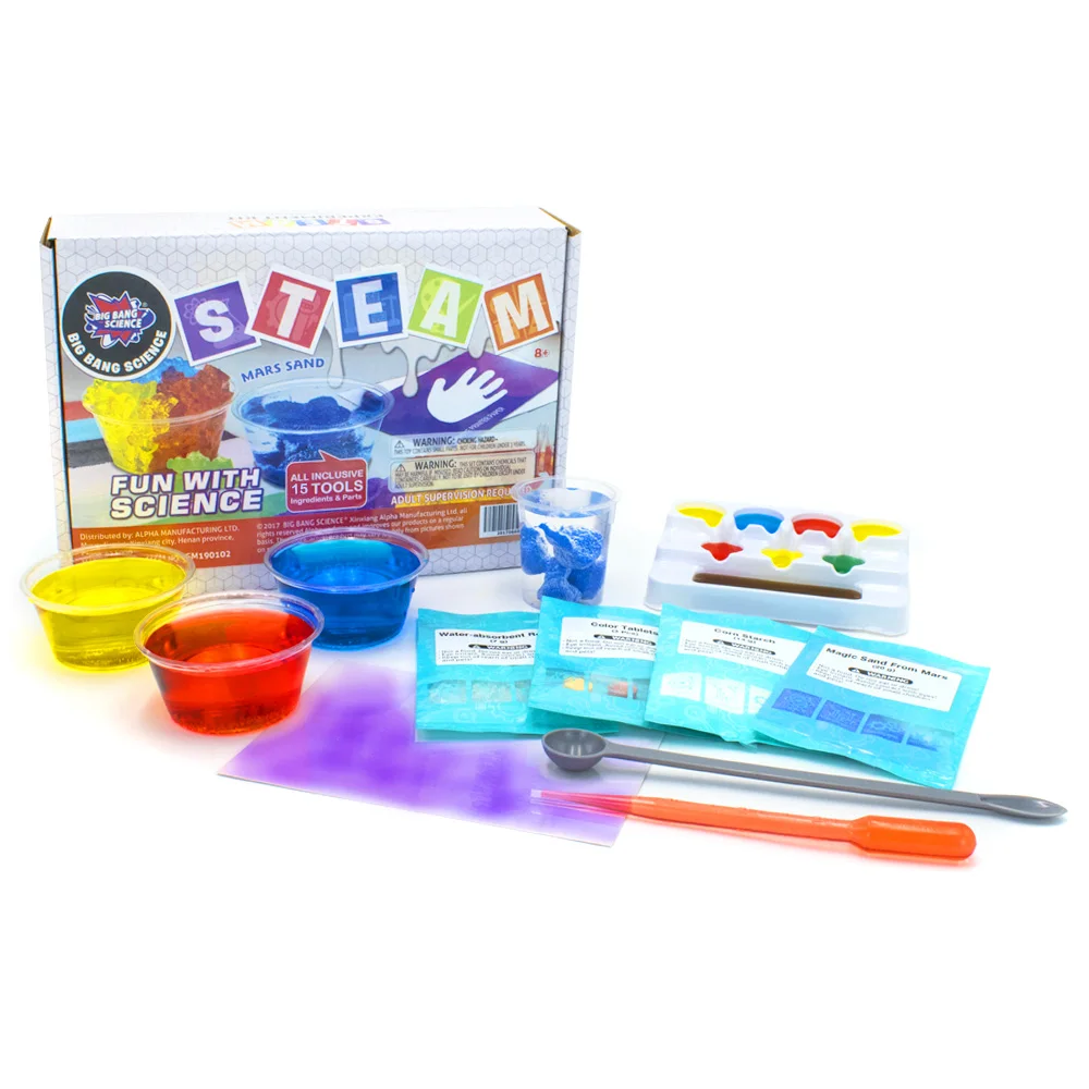 crystal glass fabric cheap fun color magic science kit