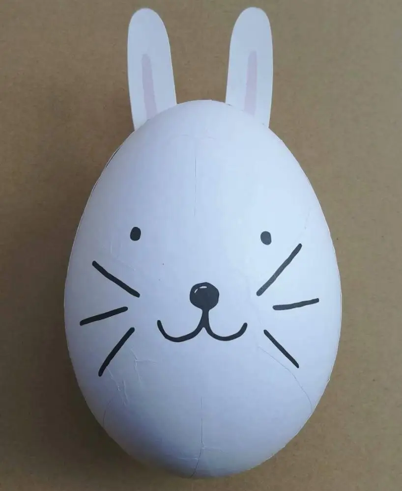 Easter Vintage Decoration Painted Giant Paper Mache Eggs for 2023 Easter Hunt Custom Diy Paper Eggs Ornament