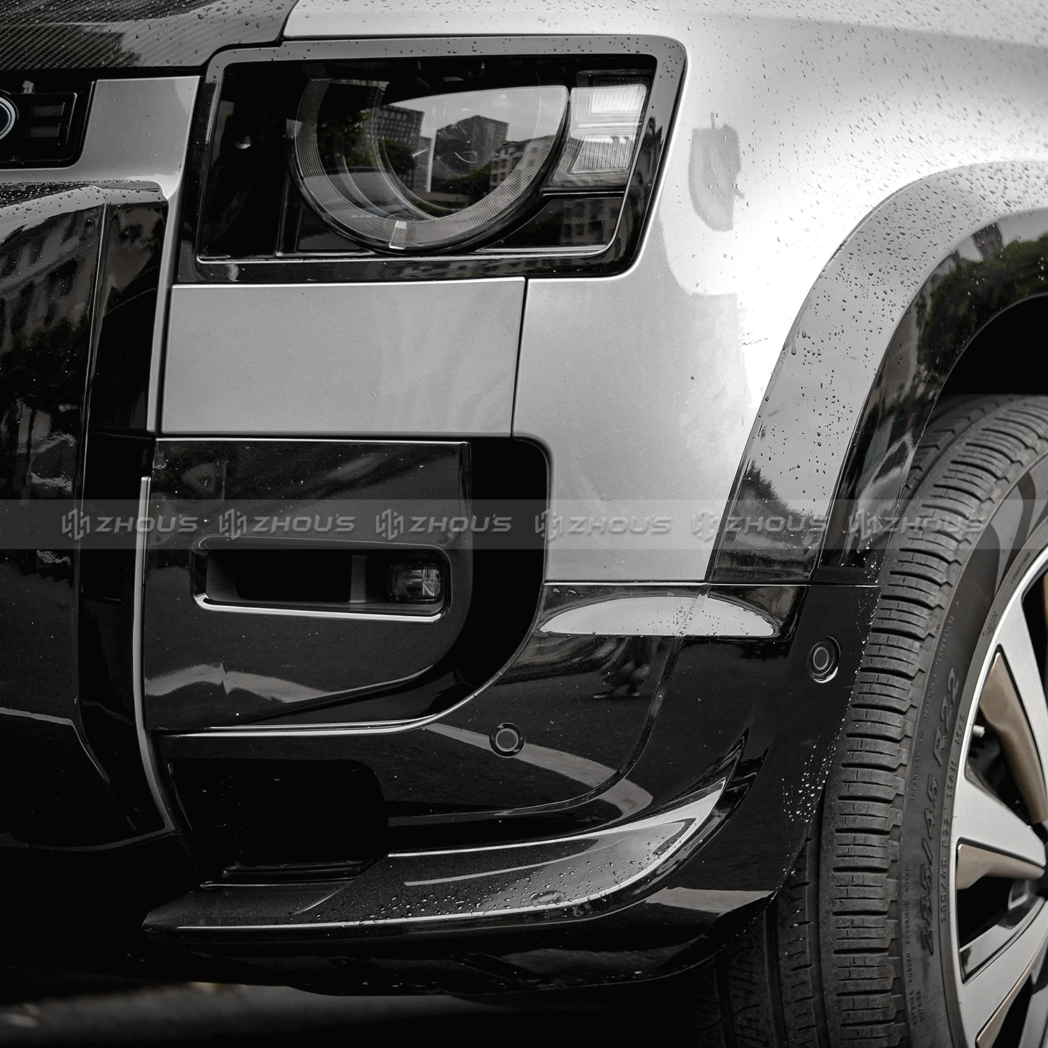 Auto Tuning Body Kit Abs Retrofitting Bumper Front Lip Spoiler For Land Rover Defender 2020
