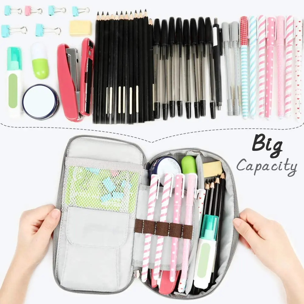 Wholesale Big Capacity Storage School Stationery Pouch Customized Pencil Case