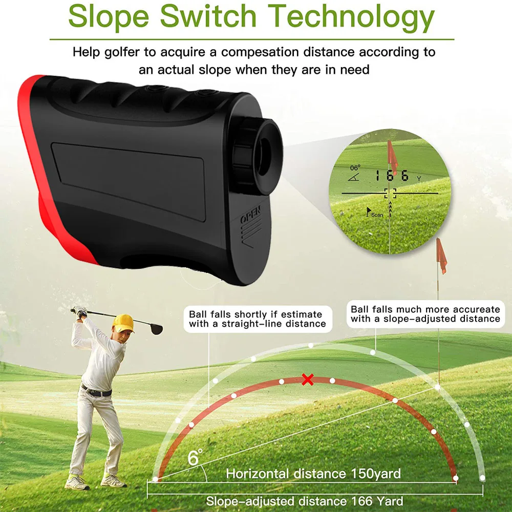 New 1200m LONG measure Golf laser rangefinder