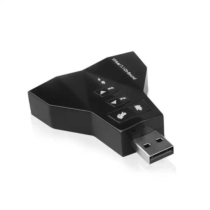 Внешняя звуковая карта USB с двойным микрофоном гарнитура 3D Звуковая конвертер виртуальный 7 1 каналов 2 0