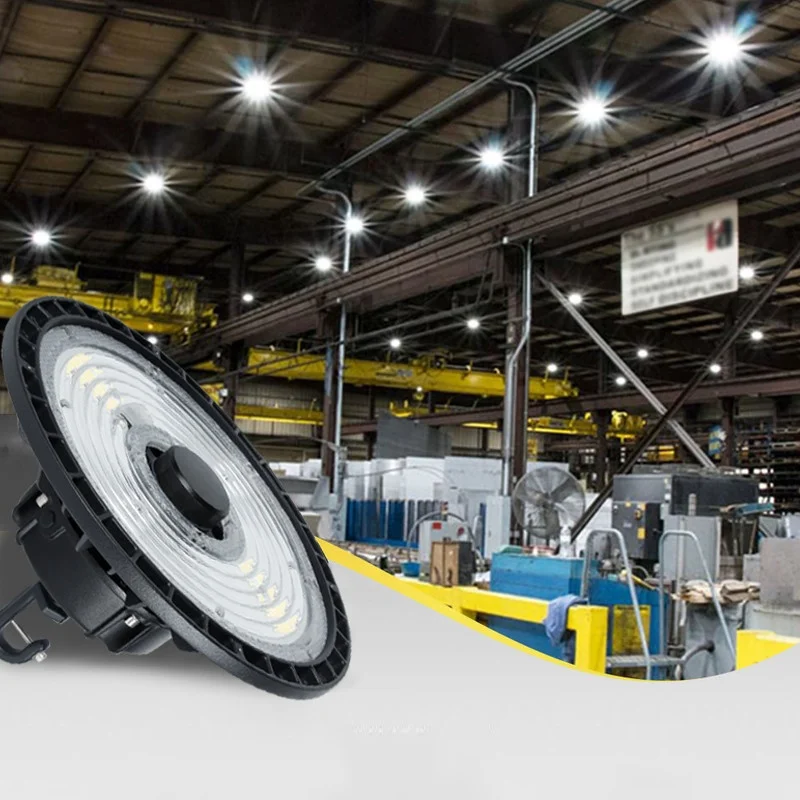 150W 28500lm 4000K 5000K 6000K 80Ra 0-10V Dimmable Factory Warehouse Industrial UFO High Bay Lighting