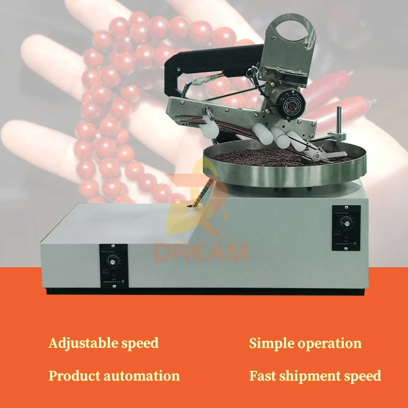 Automatic Plastic Beads Strings Machine Pearl Seed Bead String Machines for Round Beads