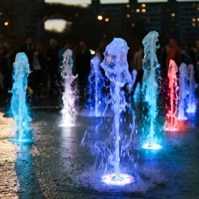 Modern Landscape Underwater Lighting Water Fountain With Rgb Led Fountain Ring Light