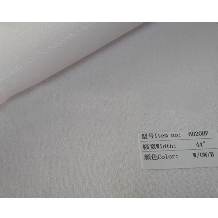Cotton lining fabric shirt garment interlining for collar