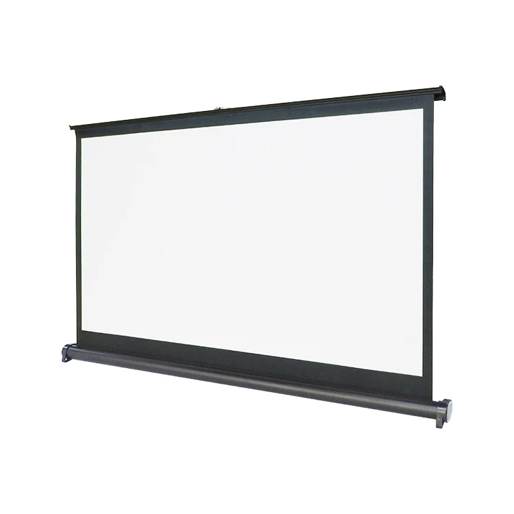 50 Inches Portable Tabletop Projection Screen Matte White Foldable Table Projector Screen For Business Travel Cinema