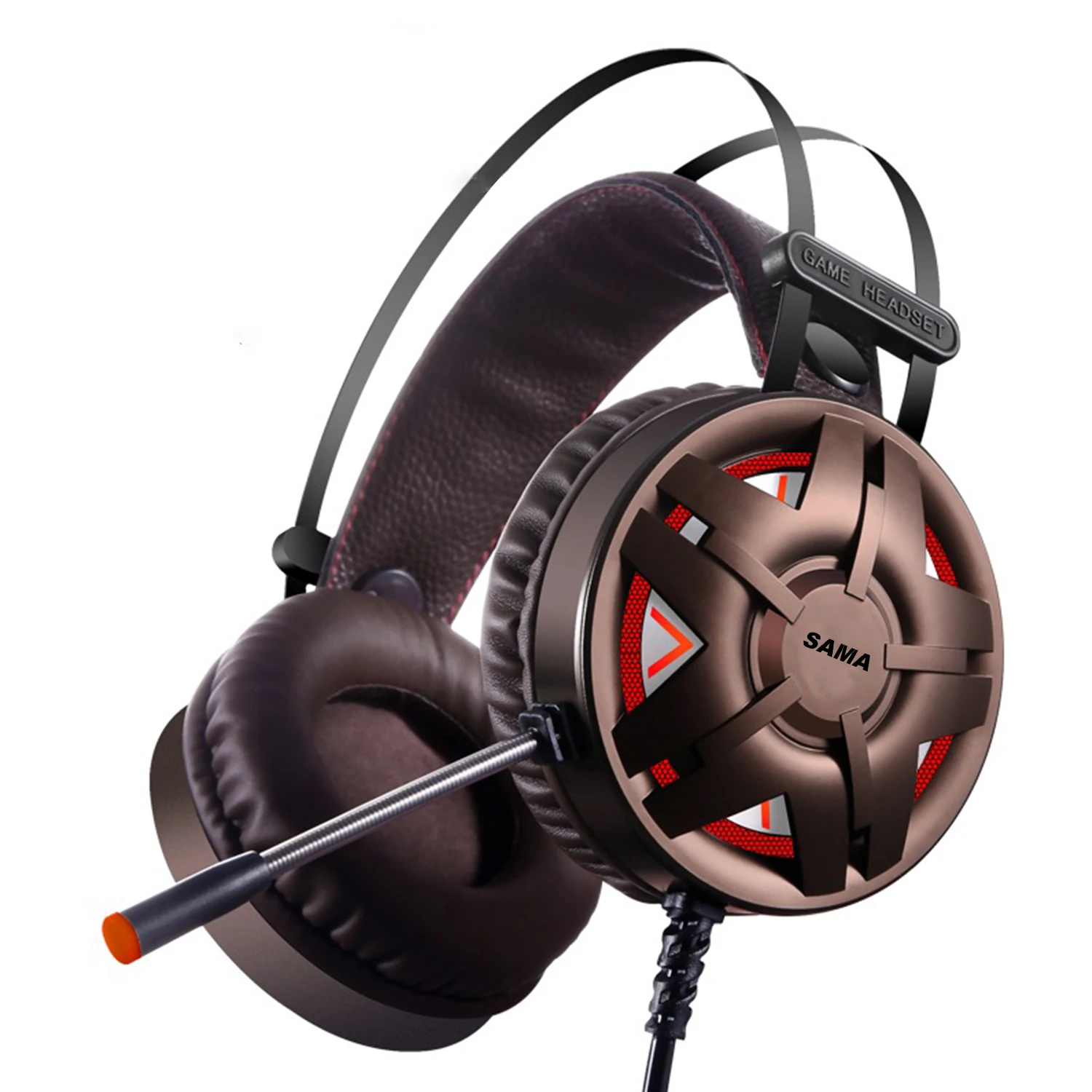 SAMA Custom Wired Over-ear Headphones Live Streaming Headset Noise Cancelling xbox Best Gaming Headphone