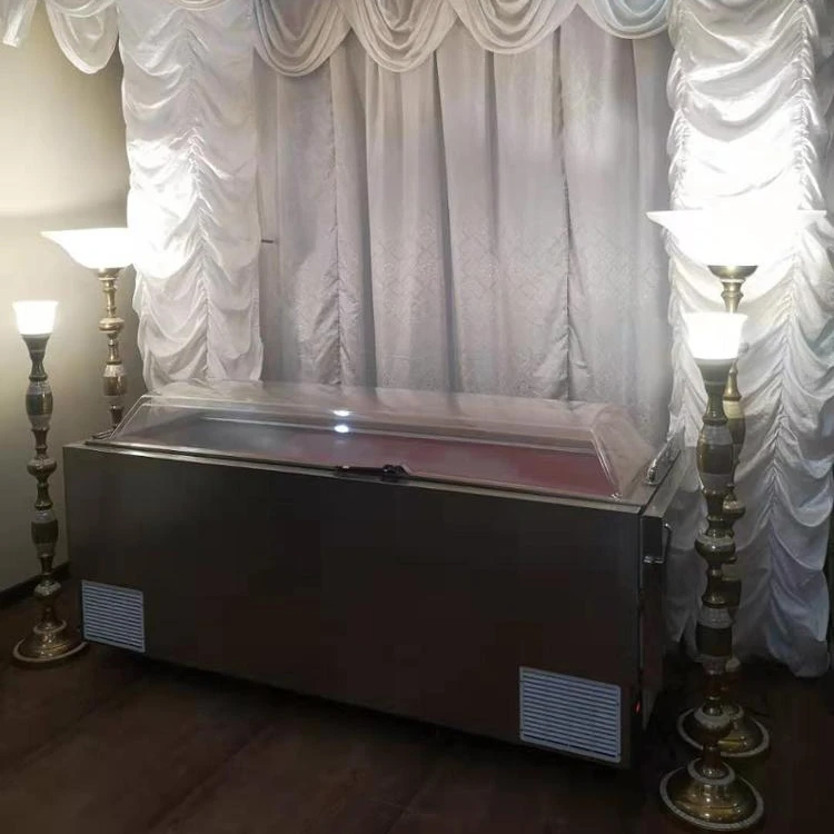 Прозрачный гроб с охлаждением для просмотра, хранения трупа