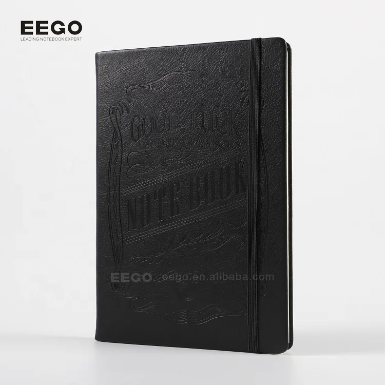Персонализированный деловой блокнот в твердом переплете из искусственной кожи настраиваемый черный красный журнал A5 дневник