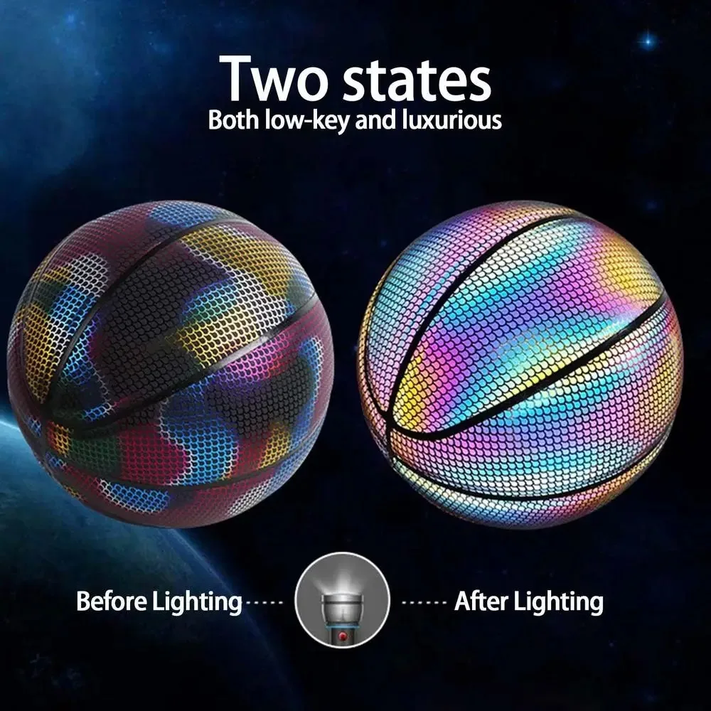 Silent Indoor Quiet Training Ball Luminousbasketball Size 7 A Custom Waterproof Glow In The Dark Rubber Basketball