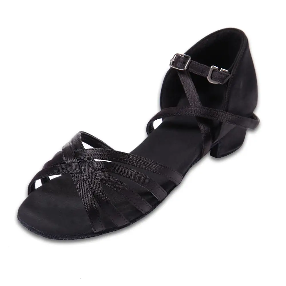 
Wholesale Price Leather Flat Ballroom Women Ballroom Salsa Dance Shoes Girls Latin Shoes 