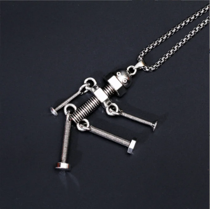 Hip hop necklace couple Disco accessories Punk sweater pendant male and female personality choker
