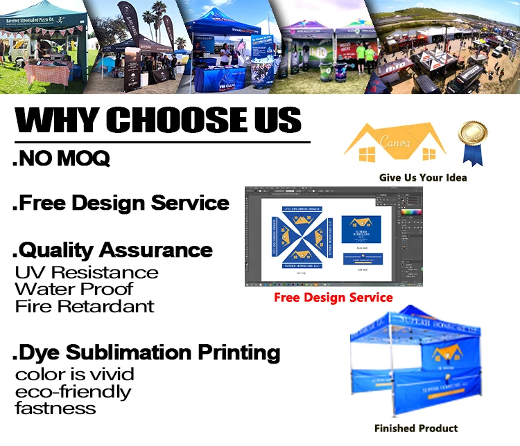 Up Fair Outdoor Advertise Custom Designed Coffee Canopy Exhibition Booth 3x3 Advertising Event Tent