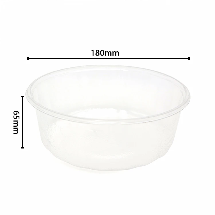 disposable salad box cold dish high transparency plastic round food packing container