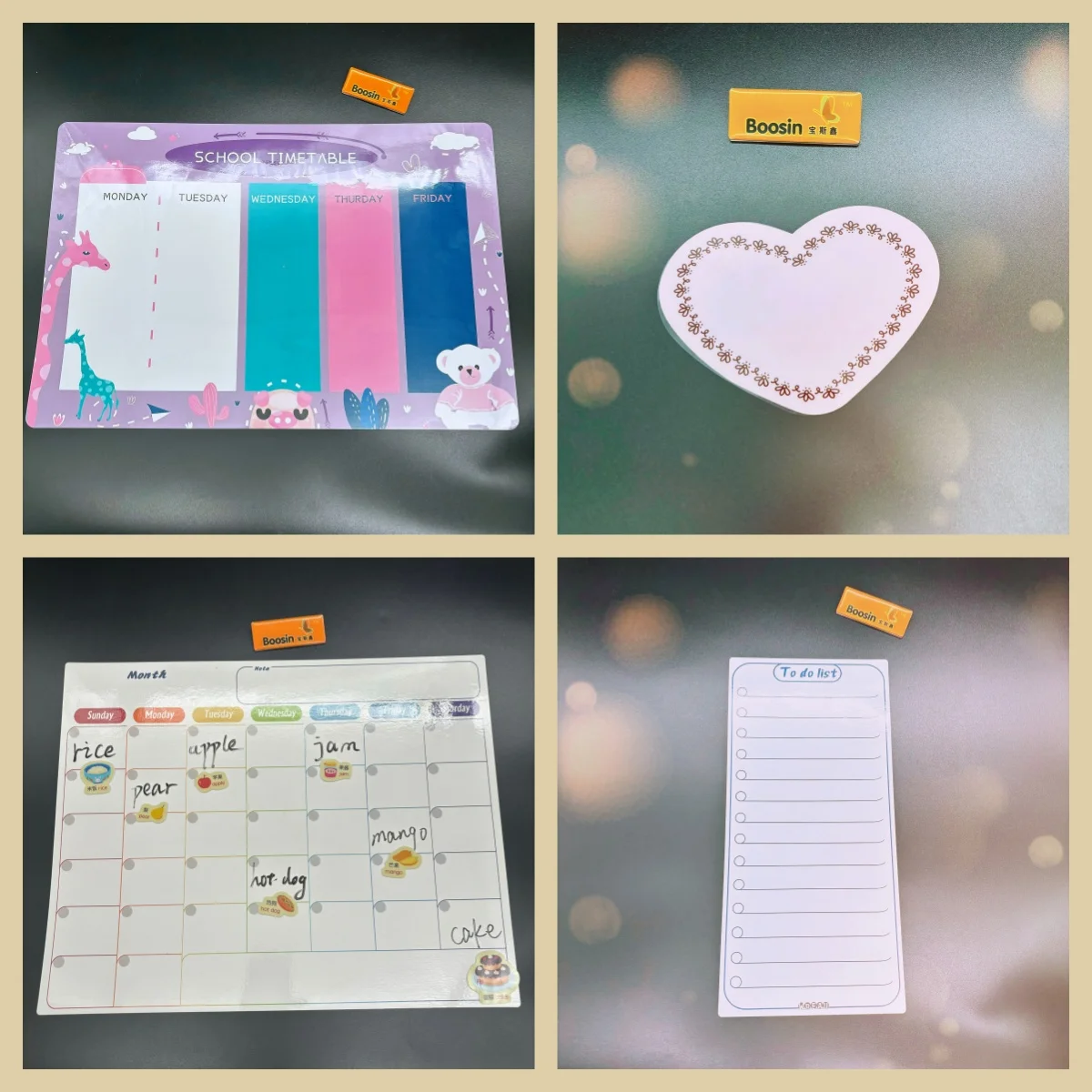 Custom Silicone Memo Pad Writing White Board Waterproof Dry Erase Board