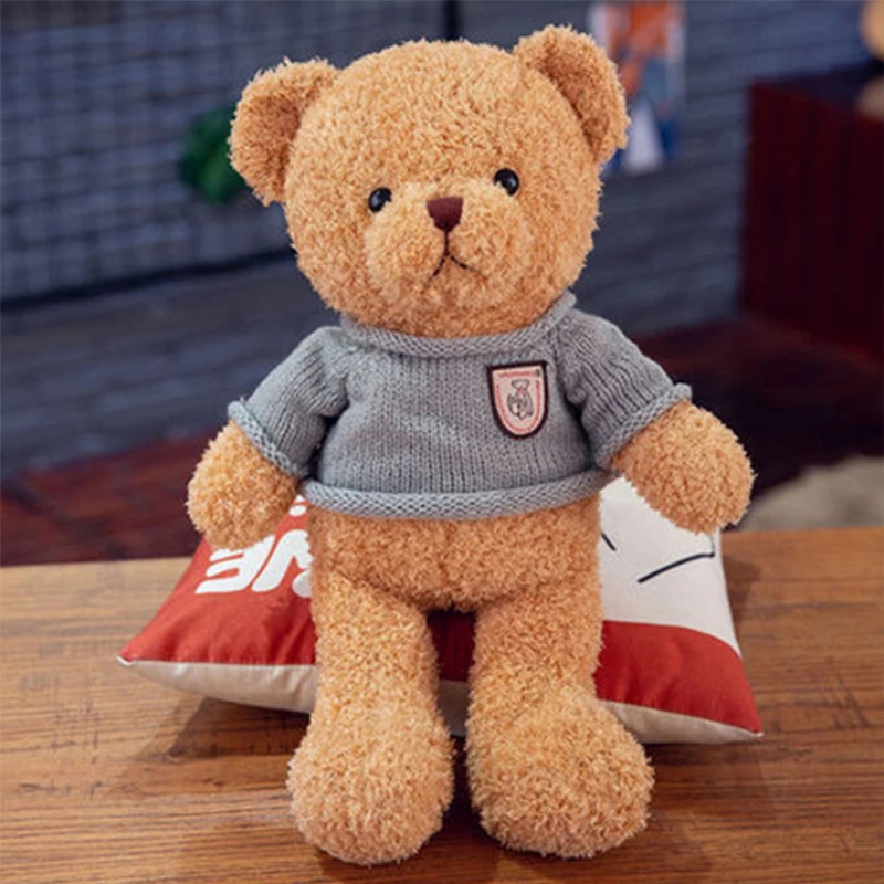  Wholesale PPyou custom 30cm mini rose cartoon teddy bear bulk with t-shirt plush stuffed toy gifts soft doll for kids