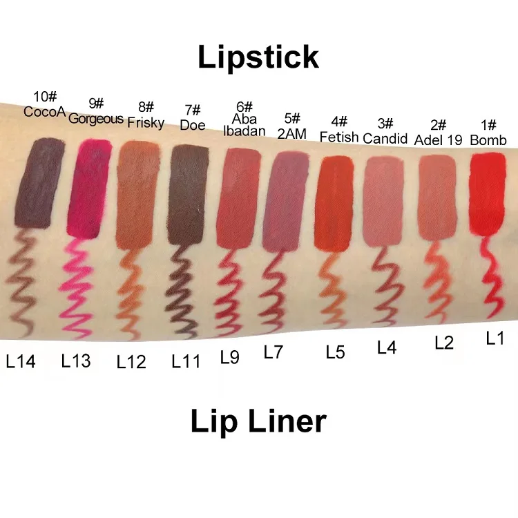 Long lasting lip gloss custom logo liquid lipstick lip liner wholesale cosmetics vendor lipgloss set private label