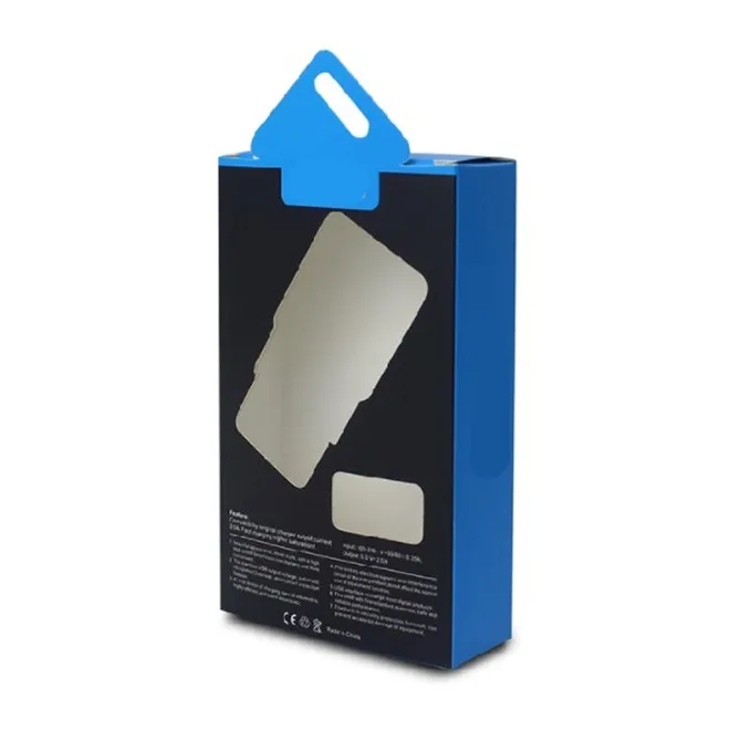 custom printed logo phone charger box packaging