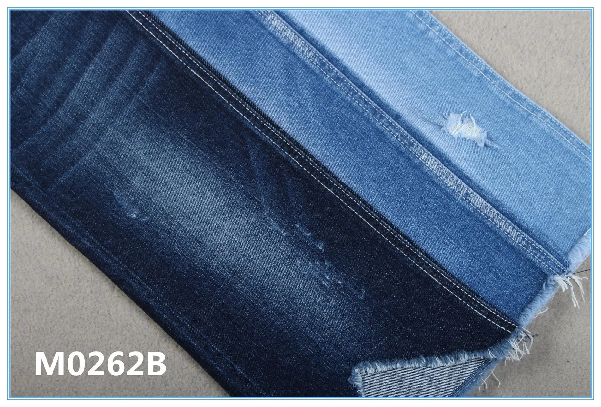 Sustainability recycled polyester plastic bottle repreve stretch denim fabric for jeans