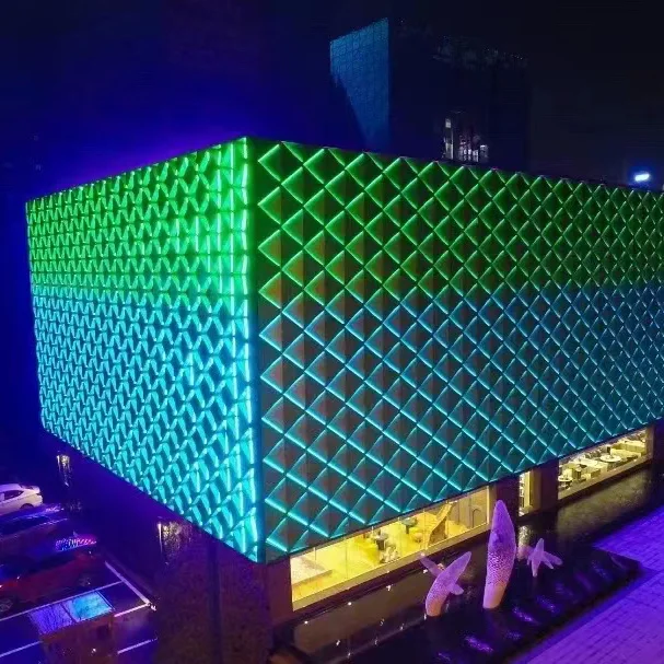 Addressable pixel rgb DMX/DVI/ ARTNET controlled led geometry digital bar