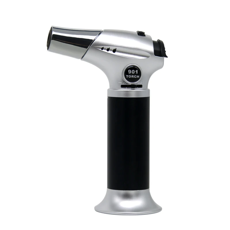 901 ZHENTANZHE Professional Supplier Custom Portable Gas Filling Metal Shell Kitchen Cooking Butane Torch Lighter For Hookah