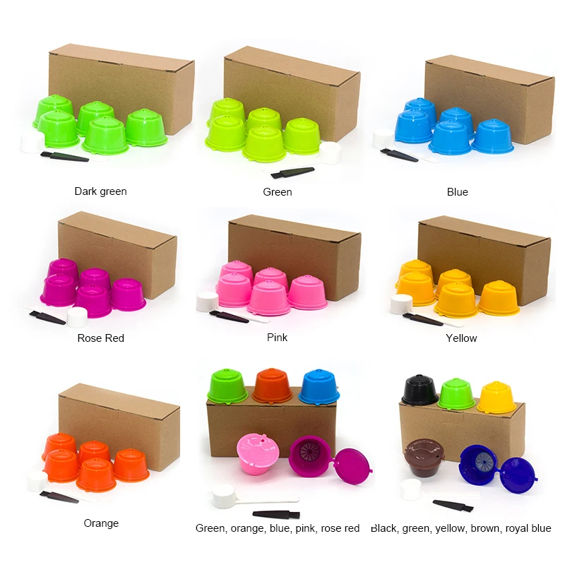 Customized 5 pcs Biodegradable Compostable Dolce Capsula De Cafe Reusable Coffee Capsule For Machines