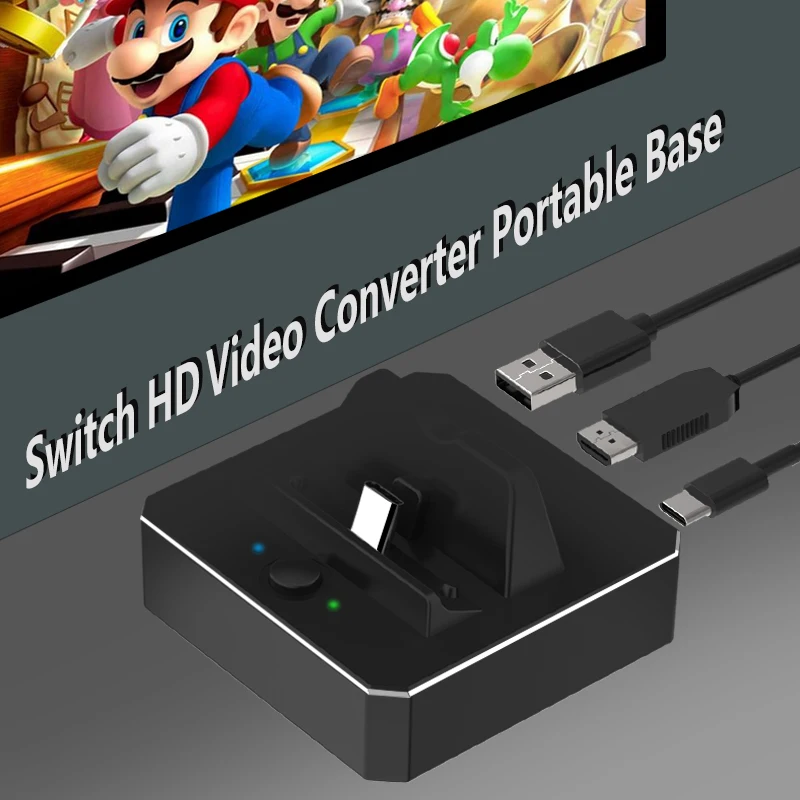 4K/1080P дорожный адаптер для телевизора Портативная подставка для зарядки док-станция для телевизора для коммутатора/коммутатора OLED модель с дополнительным USB-портом 3,0