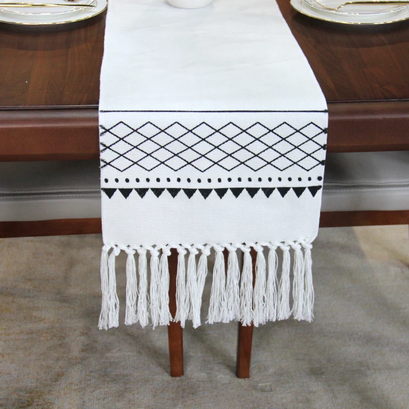 Nordic modern minimalist style home dining table coffee table TV cabinet decorative printing table runner