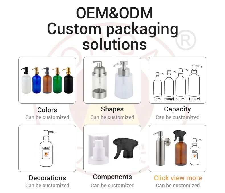 Hot Style Competitive Low Price Empty Clear Glass Bottle Cream Airless Dispenser Set Lotion Container With Pump Dispenser