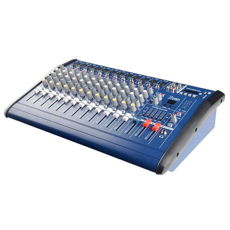 Профессиональные механизированные звукомикшер 12 каналов большой звук и разъемом для наушников функция контроля с помощью обратного звонка
