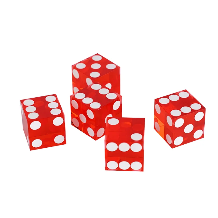 YH Casino Accessories 19mm Acrylic Dice 6-sided Dice Used For Crap Table Game