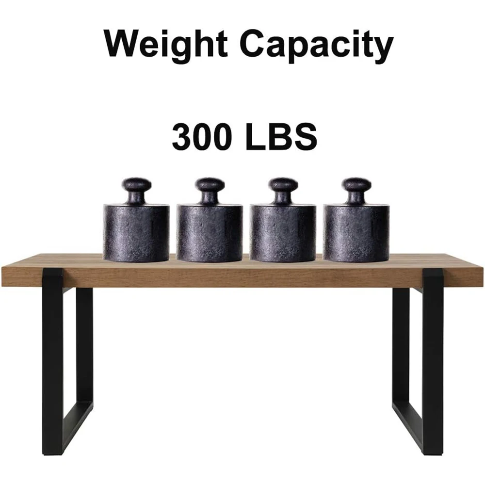 47 Inch Wood and Metal Industrial Cocktail Table Oak Rustic Coffee Table for Living Room