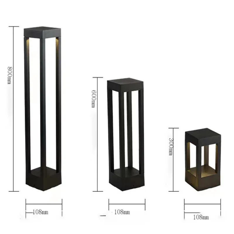 Waterproof IP65 110V 220V Outdoor LED Garden Lawn Light For Landscape Yard Pathway Post Lamp