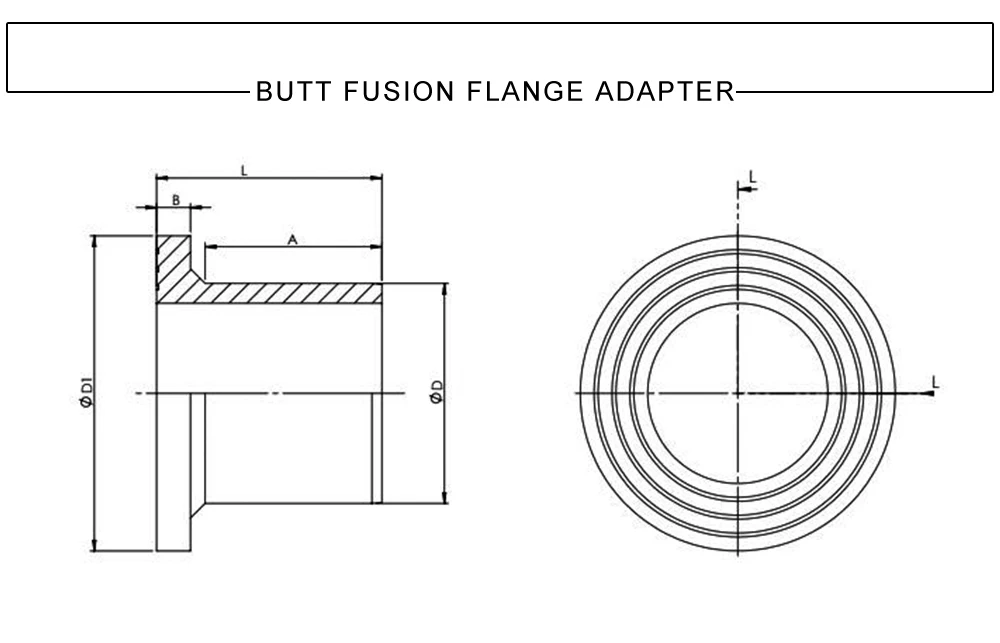 hdpe adaptador hembra 63x2 Hdpe Pipe Flange Butt Fusion Fitting Fusing Hdpe Butt Weld Pipe Flange and pipe fittings