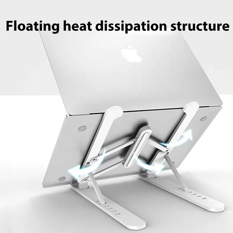 Foldable Height Adjustable Ergonomic Computer Notebook Aluminum Stand Holder Lift For Desk