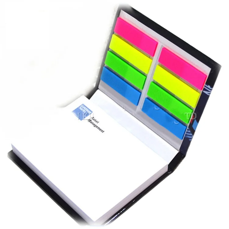 Customized logo printing promotional stationary write leaf memo pads sticky notes set /office desk pad set