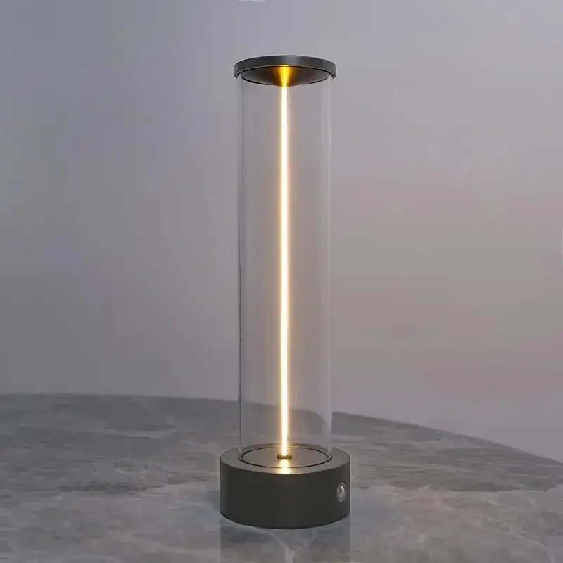 Minimalist Magnetic Table Lamp Cordless Rechargeable LED Touch Dimmer IP44 USB 2000mah Modern for Bedroom Restaurant Bar