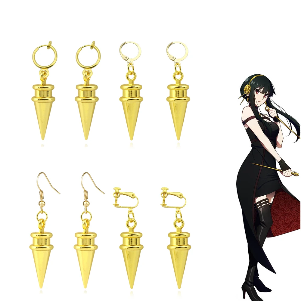 Spy X Family Ear Stud Earrings Pendant Dangle Yor Forger Cosplay Earrings Exquisite Ear Accessories Festival Gifts for Anime Fan