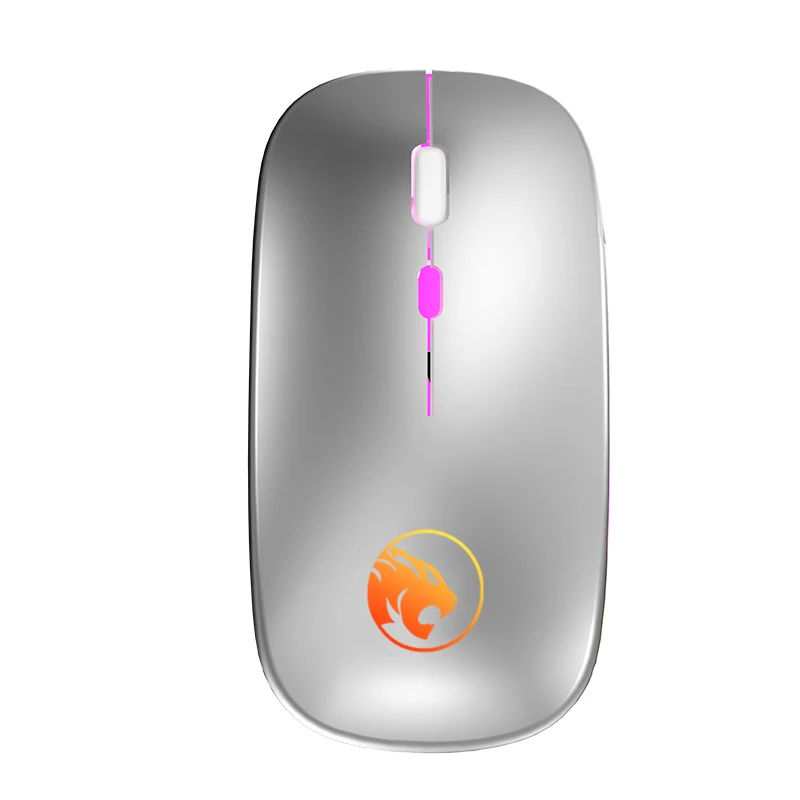 New Ultra-thin Mini Wireless Mouse Silent Mute Rechargeable Led Colorful Lights Computer Mouse